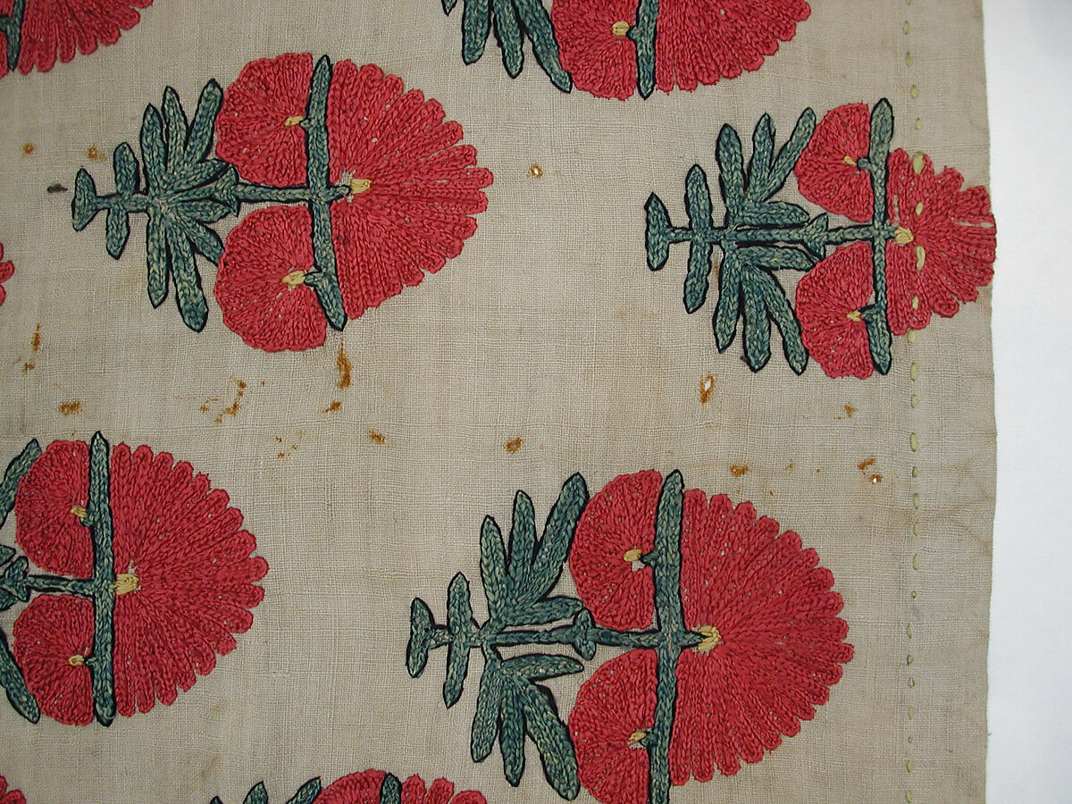 Hanging, Linen and silk; embroidered