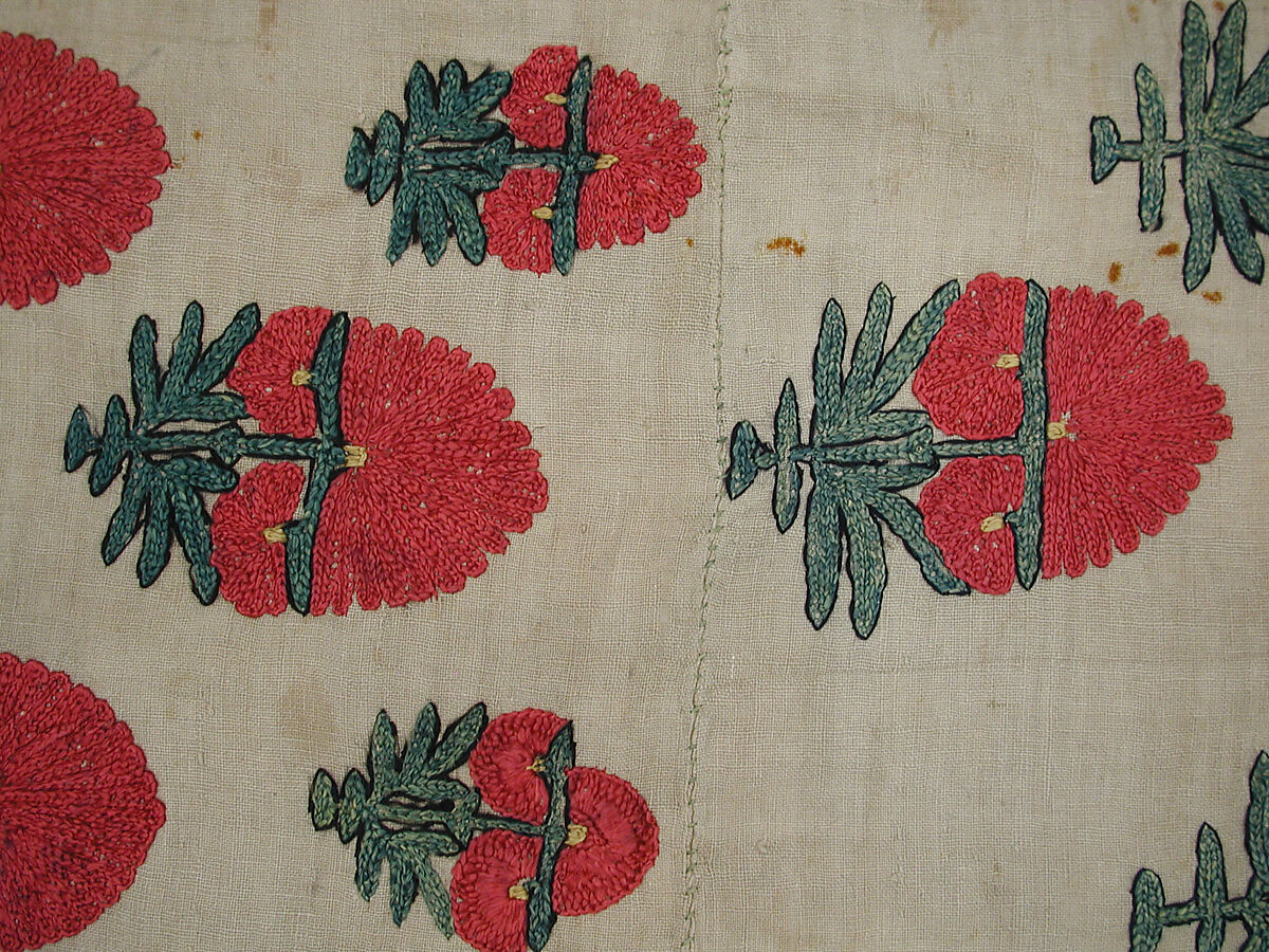 Hanging, Linen and silk; embroidered