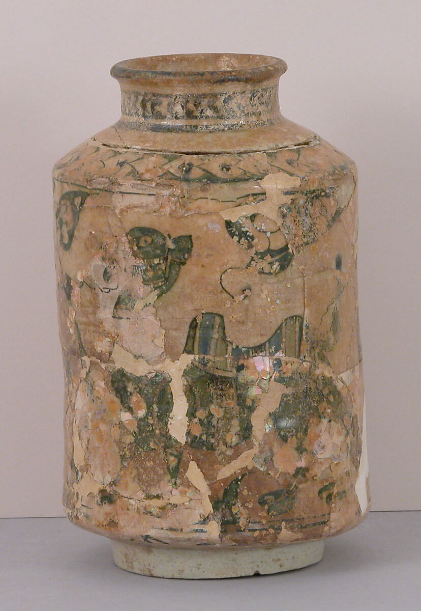 Jar, Stonepaste; underglaze painted 