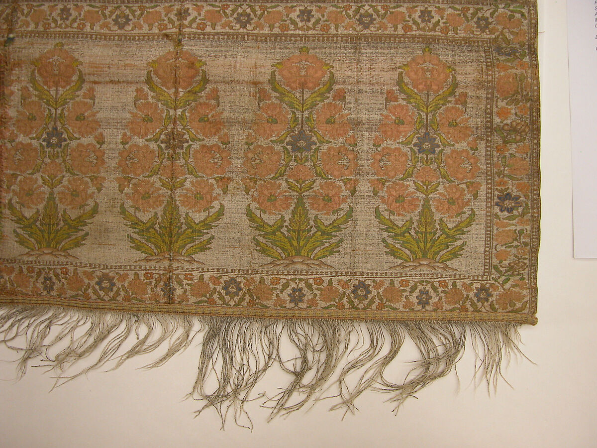 Sash, Silk, metal wrapped thread; brocaded
