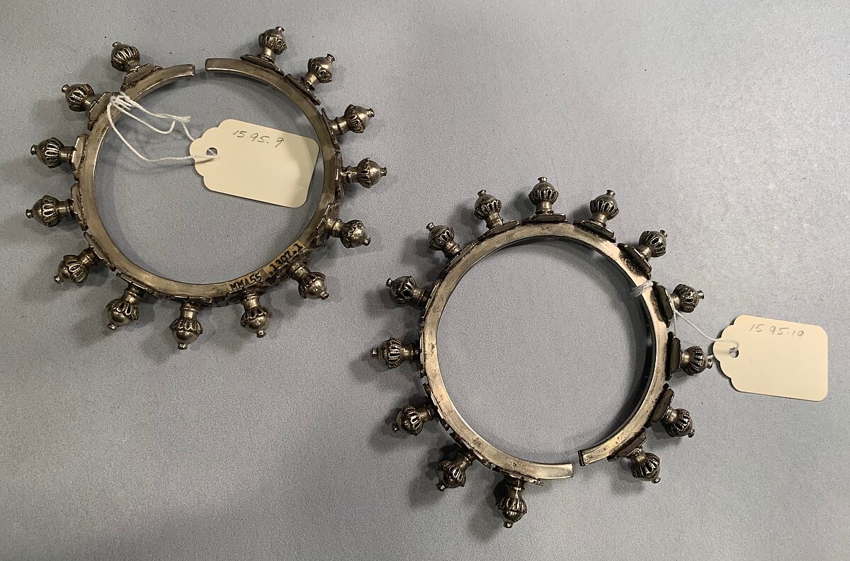 Bracelet, One of a Pair, Silver