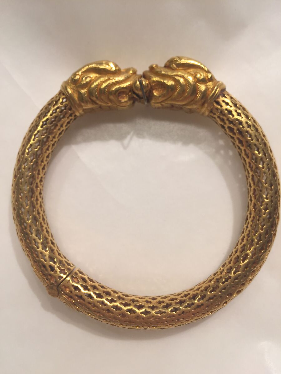 Bracelet (Kada), One of a Pair, Gold 