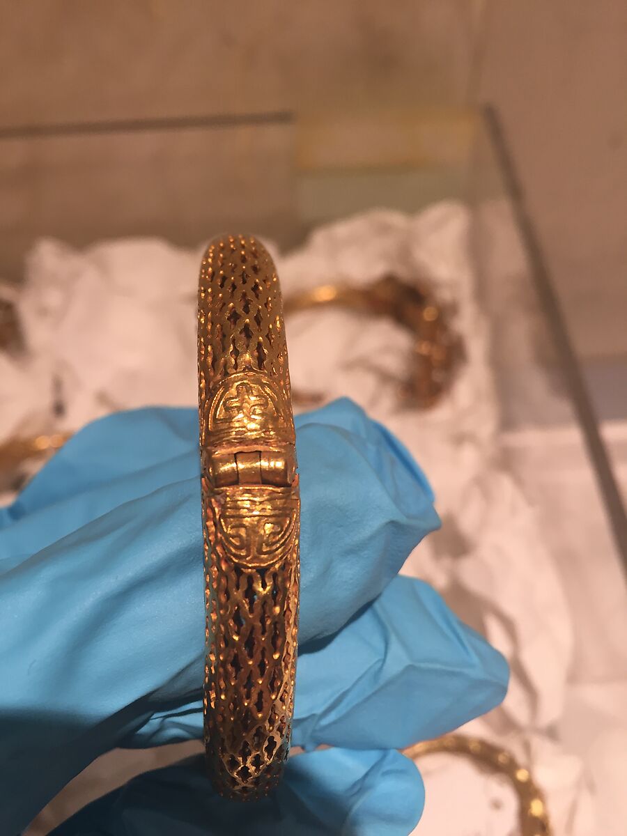 Bracelet (Kada), One of a Pair, Gold
