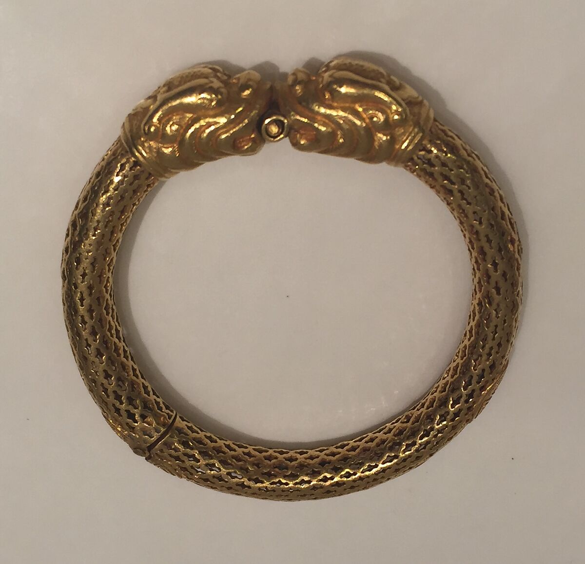 Bracelet (Kada), One of a Pair, Gold 