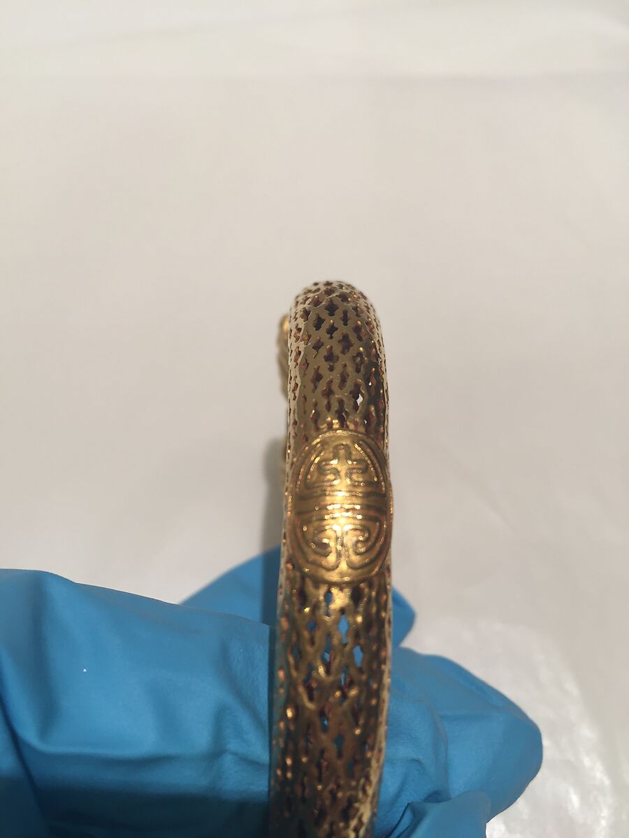 Bracelet (Kada), One of a Pair, Gold