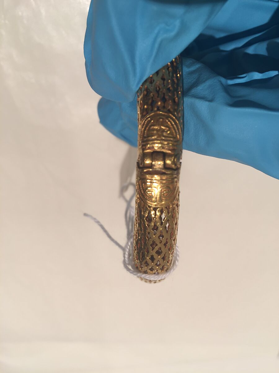 Bracelet (Kada), One of a Pair, Gold