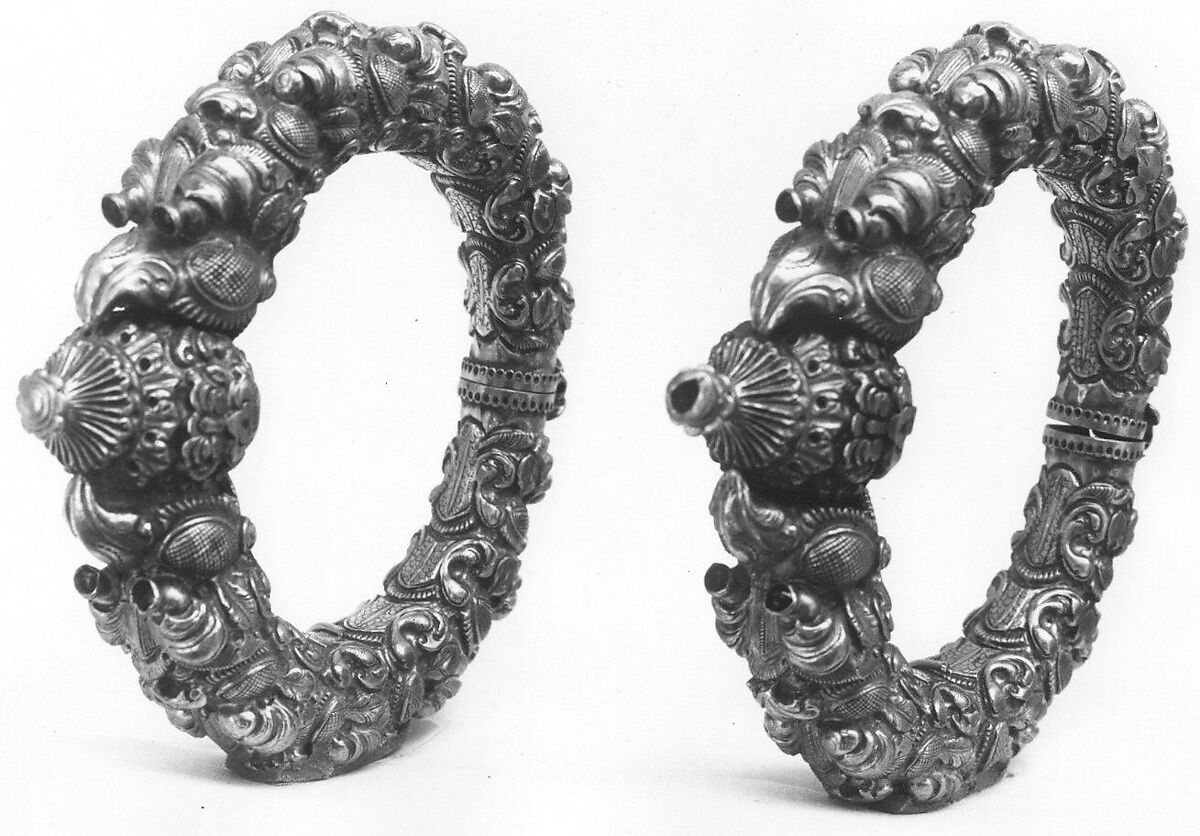 Bracelet (Kada), One of a Pair, Gold and rubies