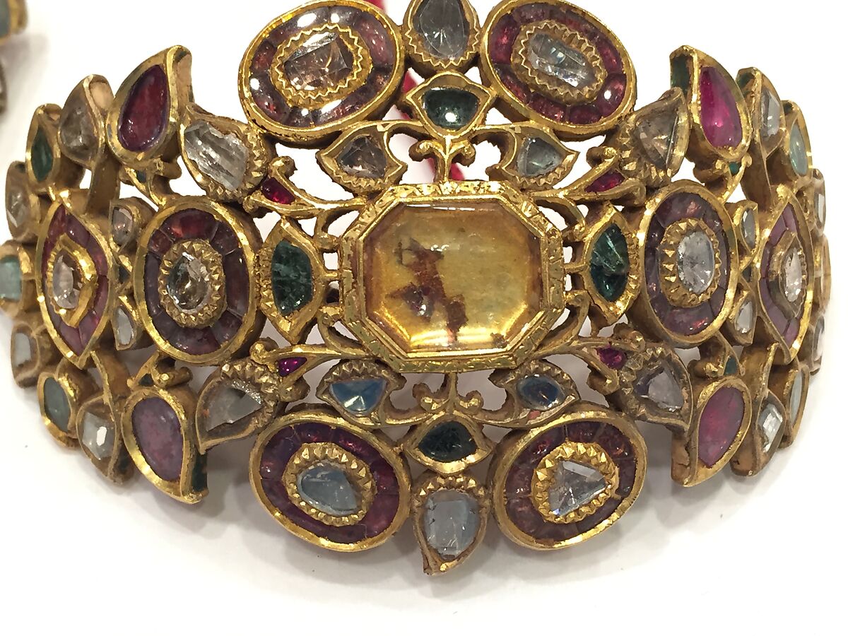 Armband (Bazuband), One of a Pair, Gold, gemstones, and enamel