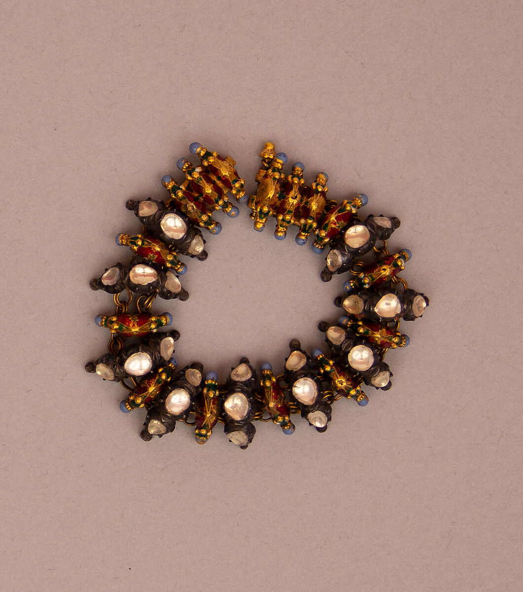 Bracelet, One of a Pair, Gold and silver 