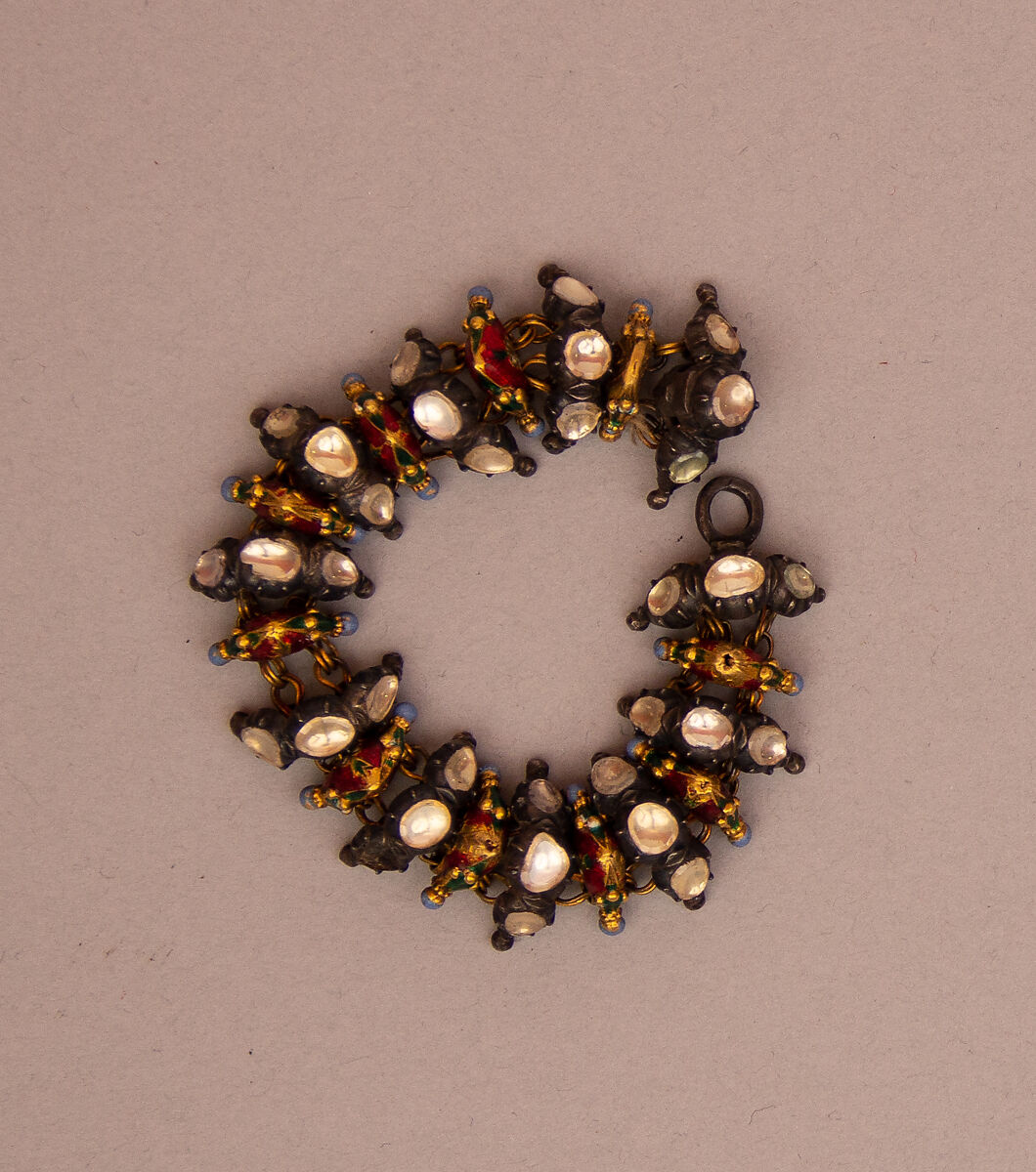 Bracelet, One of a Pair, Gold and silver 