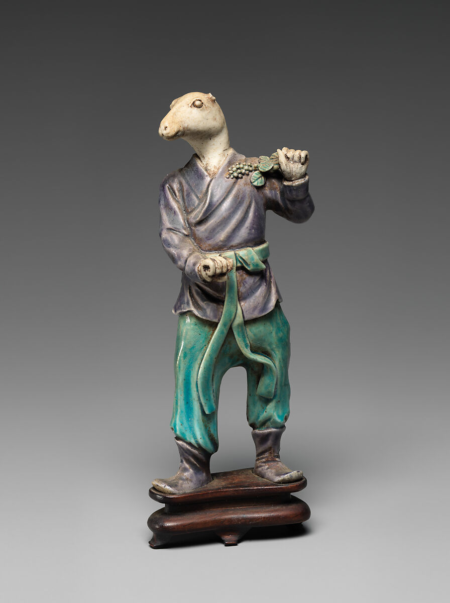 Zodiac Figure: Rat, Porcelain painted in enamels on the biscuit, China 