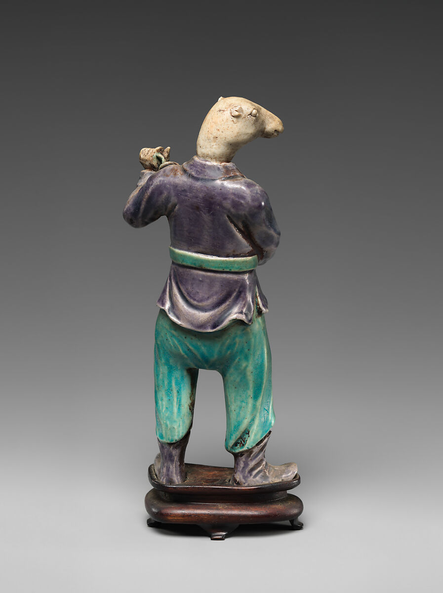 Zodiac Figure: Rat, Porcelain painted in enamels on the biscuit, China