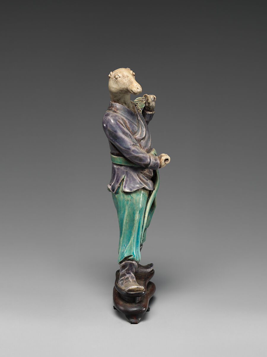 Zodiac Figure: Rat, Porcelain painted in enamels on the biscuit, China