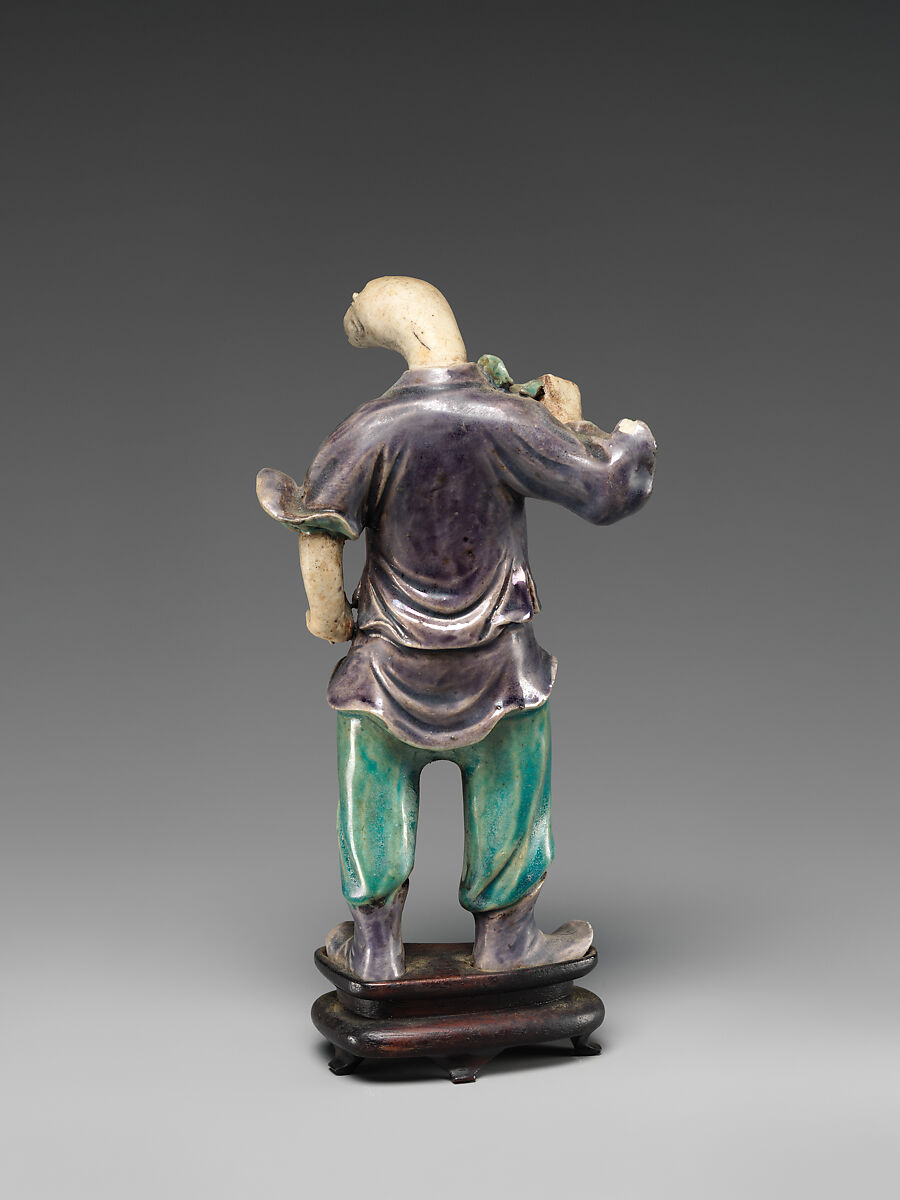 Zodiac Figure: Snake, Porcelain, portions unglazed and with turquoise and aubergine glazes, China