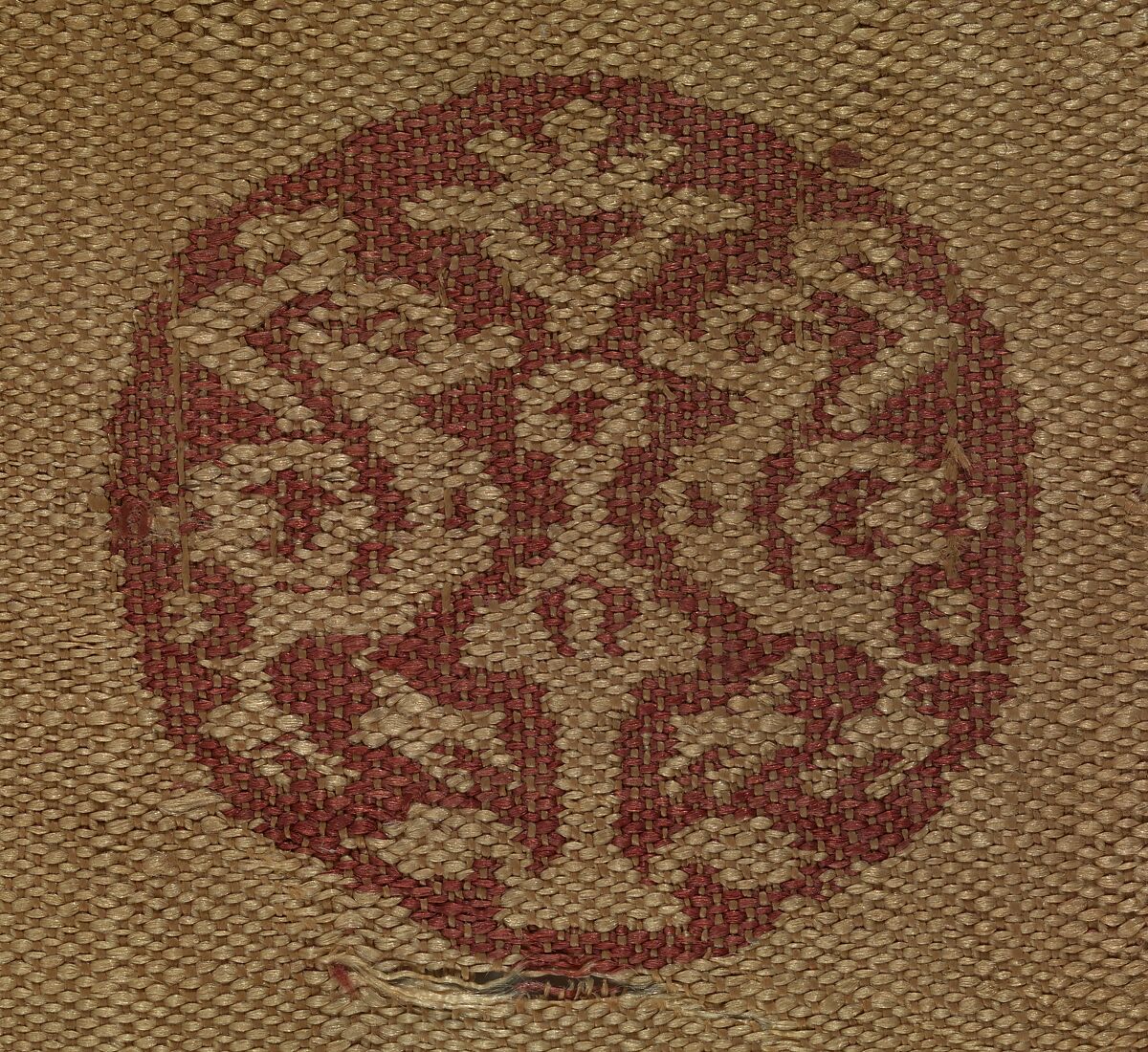 Textile Fragment with Vine Lattice and Birds, Silk; samit