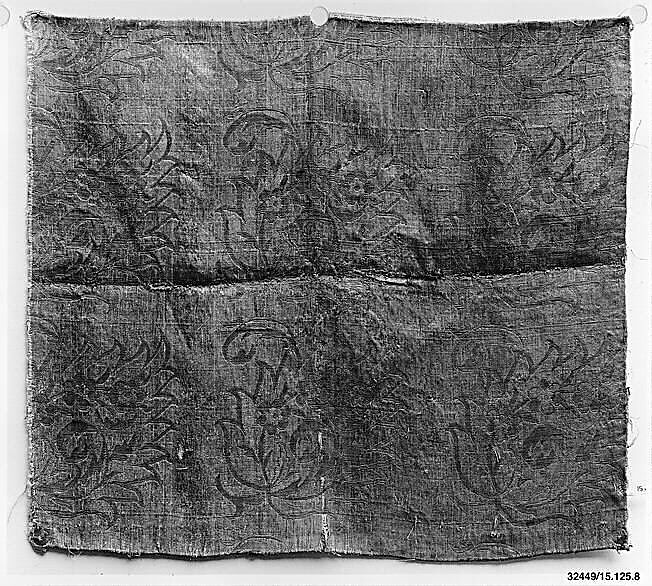 Textile Fragment, Silk; brocaded
