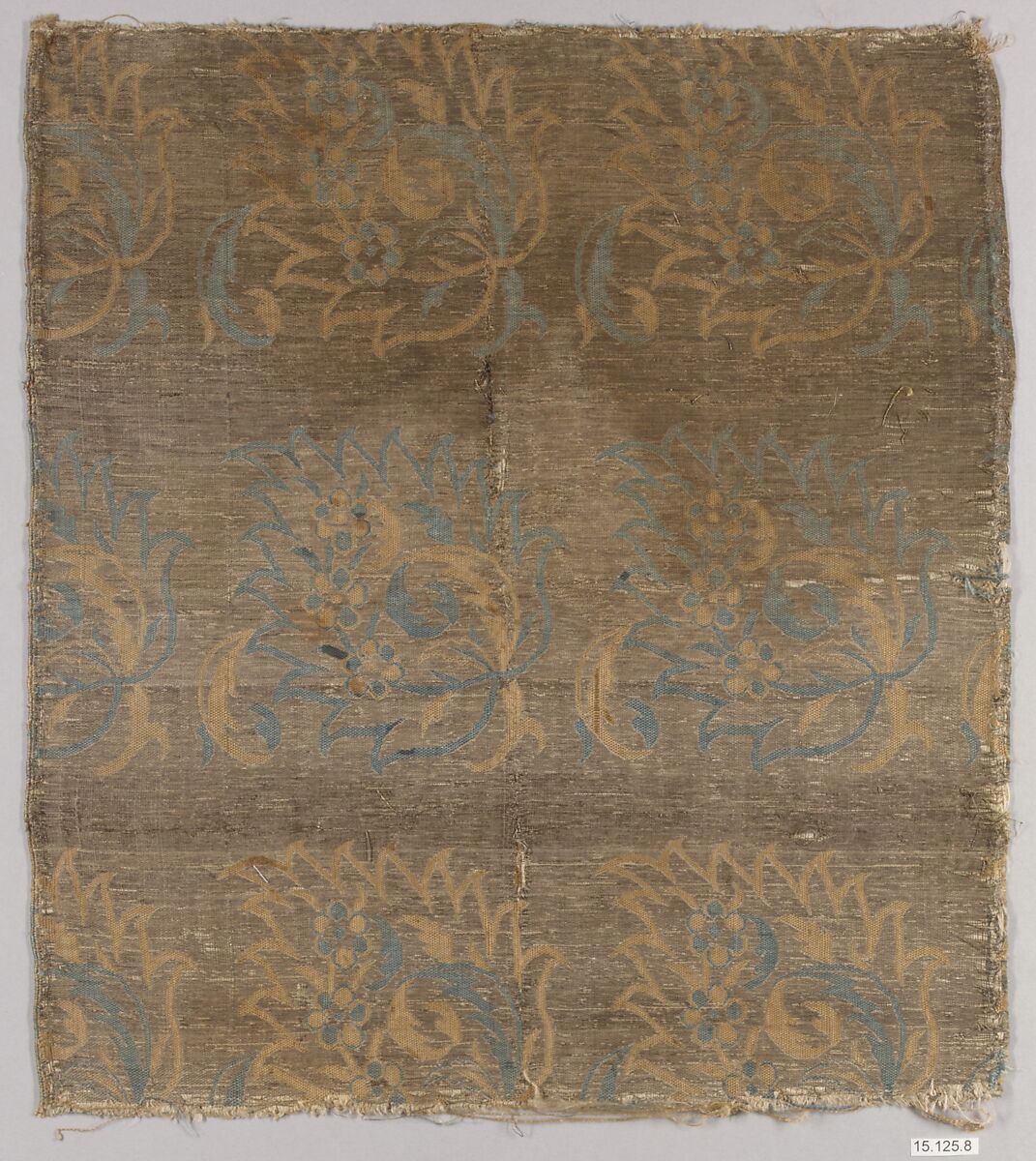 Textile Fragment, Silk; brocaded 