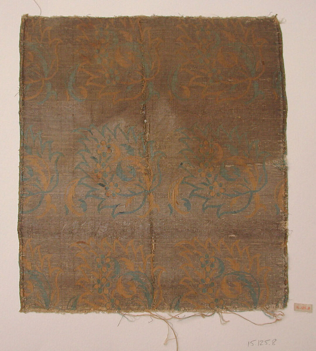 Textile Fragment, Silk; brocaded