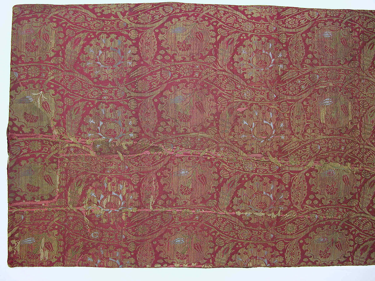 Panel, Silk; brocaded