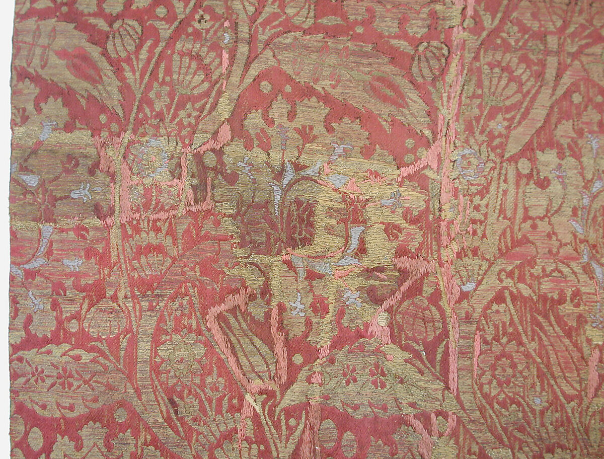 Panel, Silk; brocaded