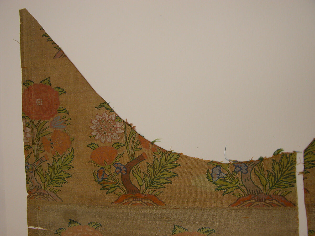 Panel, Silk, gold; brocaded