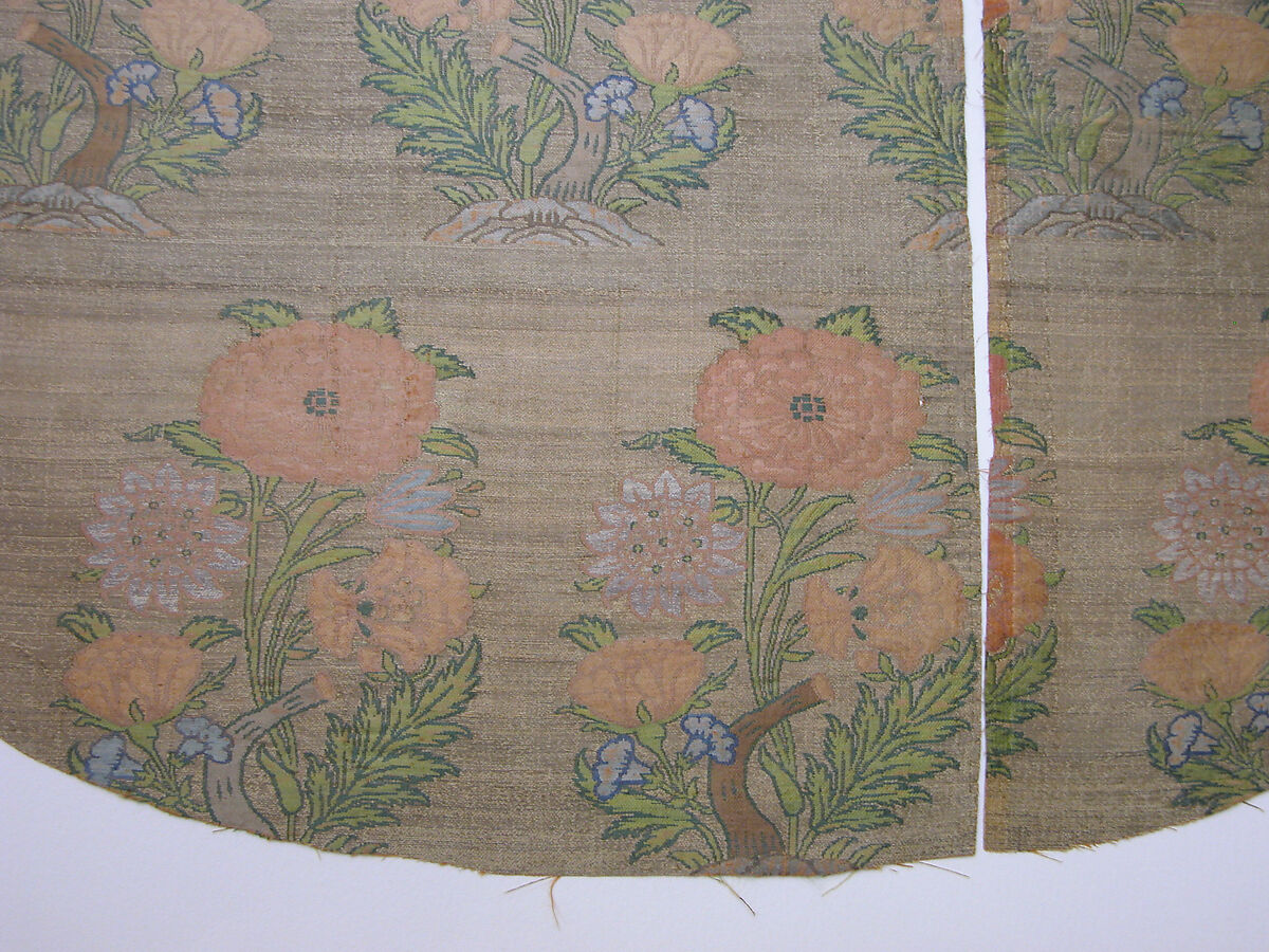 Panel, Silk, gold; brocaded