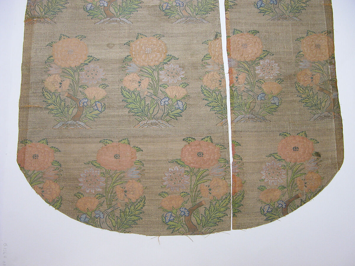 Panel, Silk, gold; brocaded