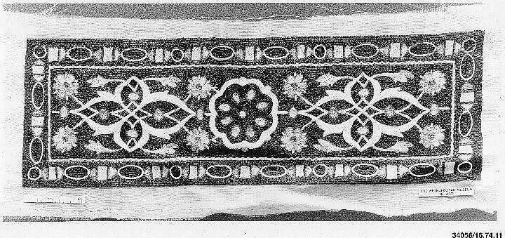 Panel, Silk; embroidered