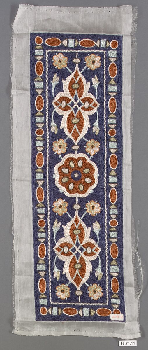 Panel, Silk; embroidered