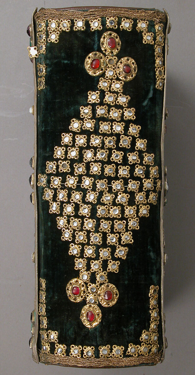 Armenian Gospel with Silver Cover, Manuscript: ink and tempera on parchment
Cover: gilded silver repoussé, with colored enamels, jewels, and imitation gems