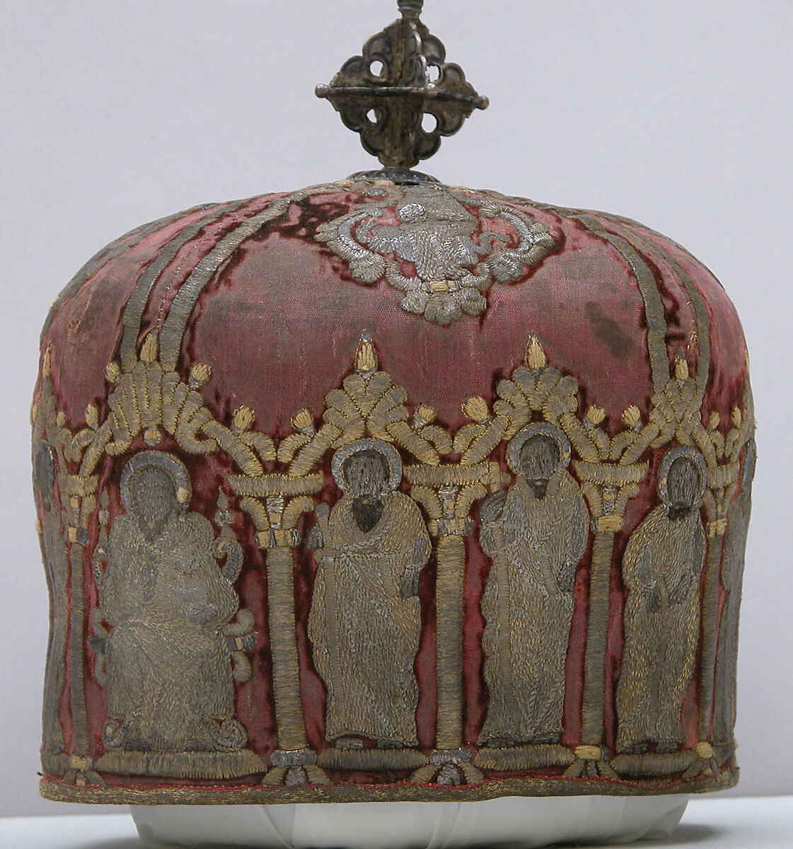 Miter for a Priest, Velvet, silver, and gold