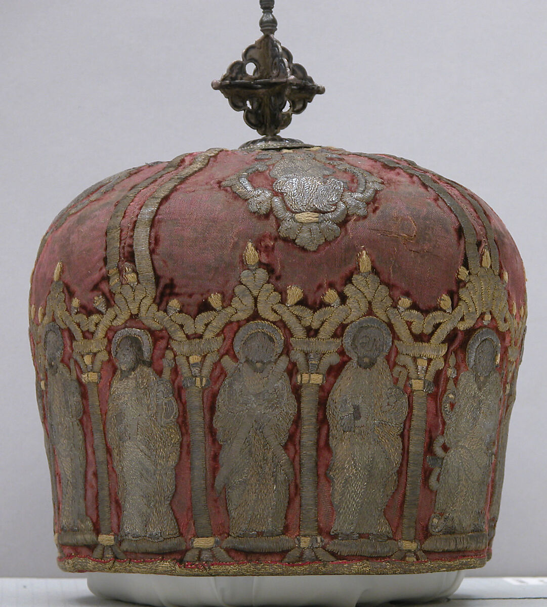 Miter for a Priest, Velvet, silver, and gold