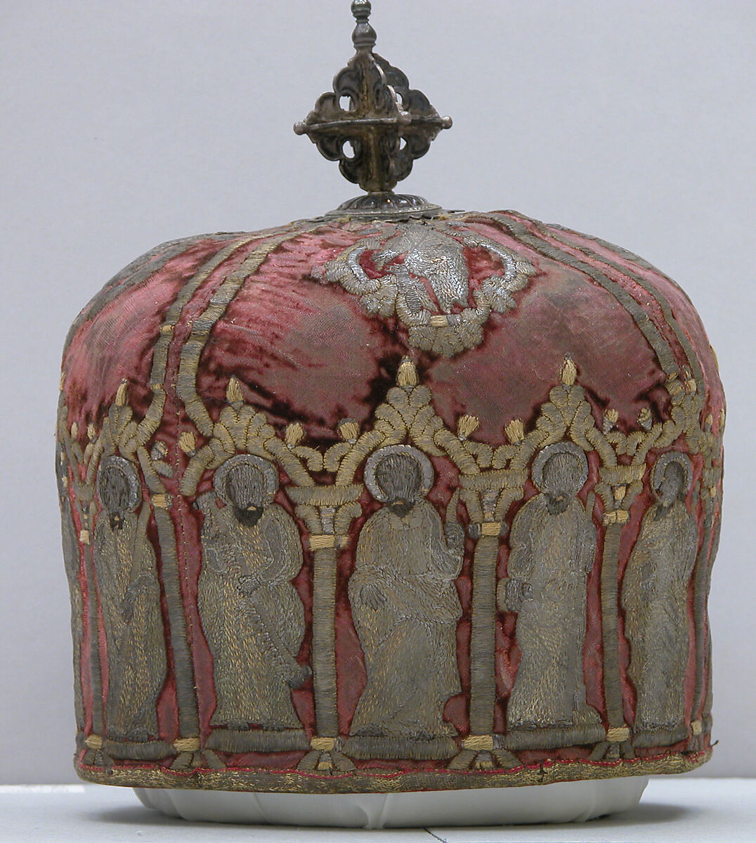 Miter for a Priest, Velvet, silver, and gold