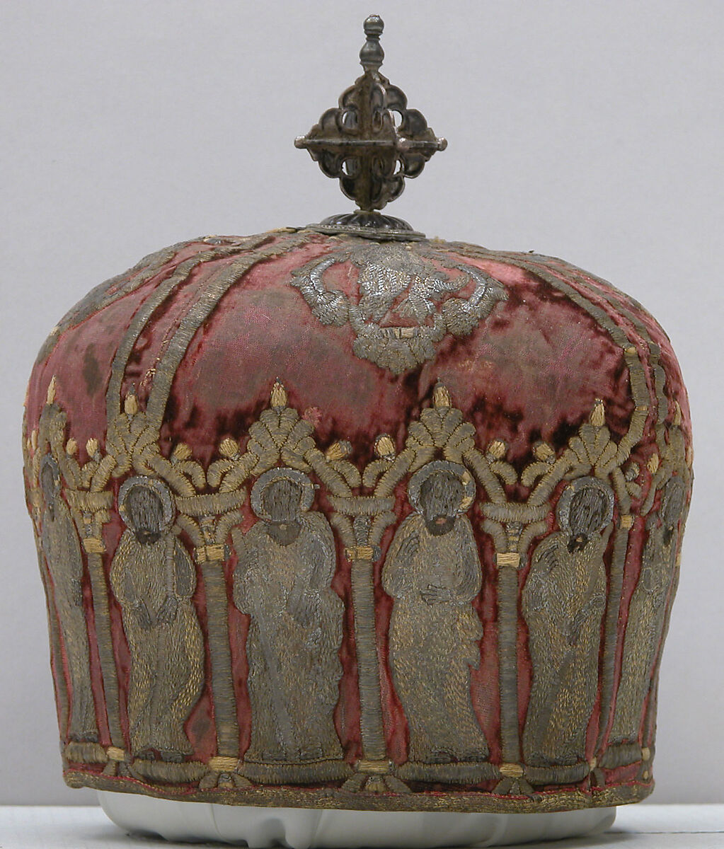 Miter for a Priest, Velvet, silver, and gold