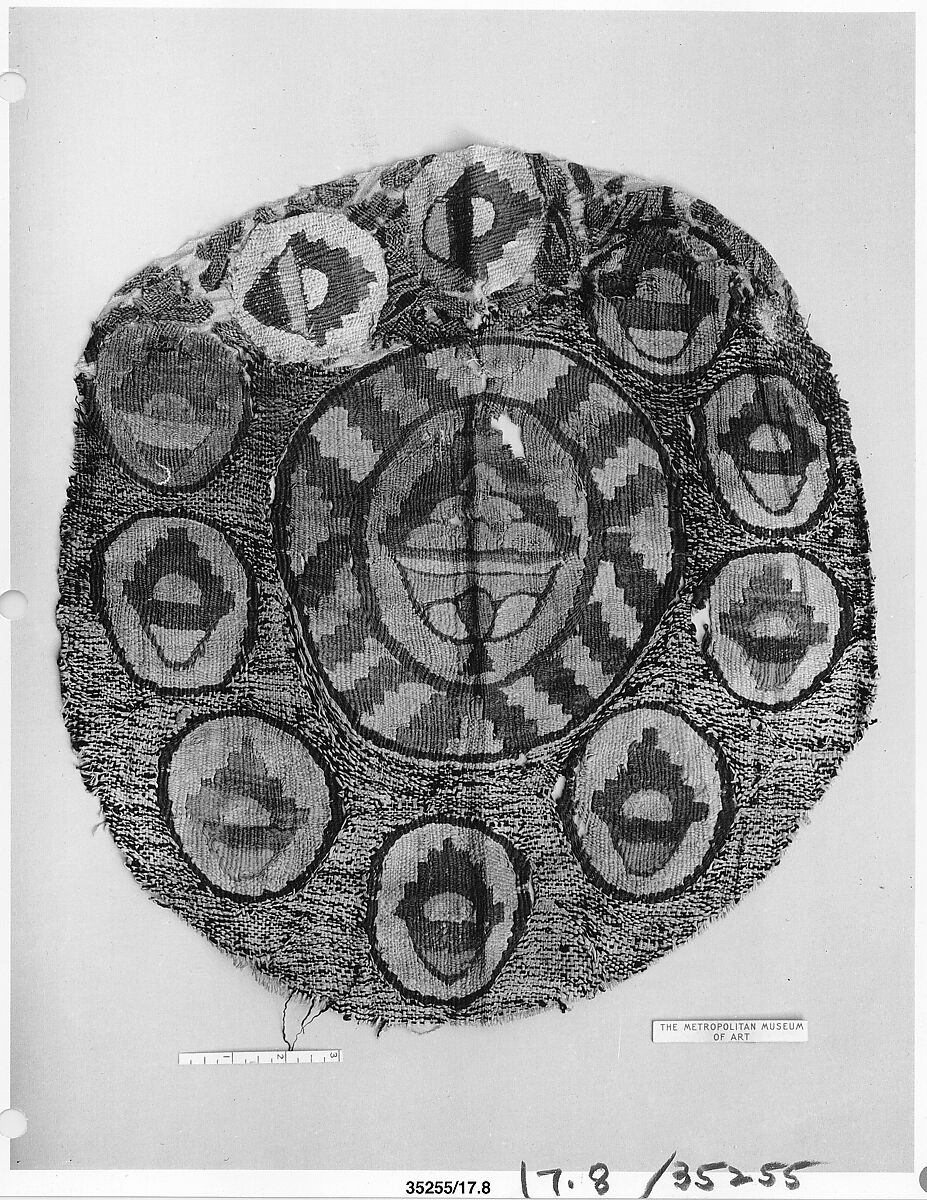 Roundel, Linen, wool