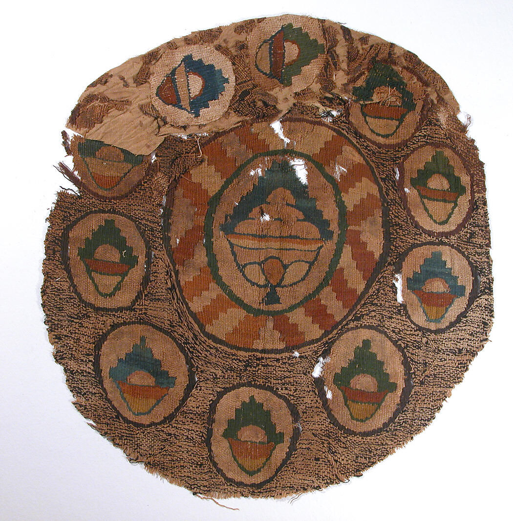 Roundel, Linen, wool 