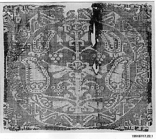 Roundel with Central Asian-style "Candelabra Tree", Silk; samite