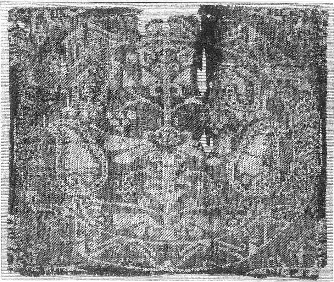 Roundel with Central Asian-style "Candelabra Tree", Silk; samite