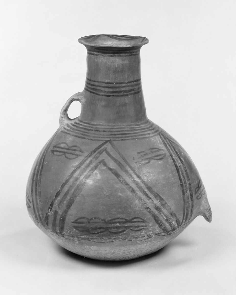Pitcher (Hu), Earthenware with pigment, China 