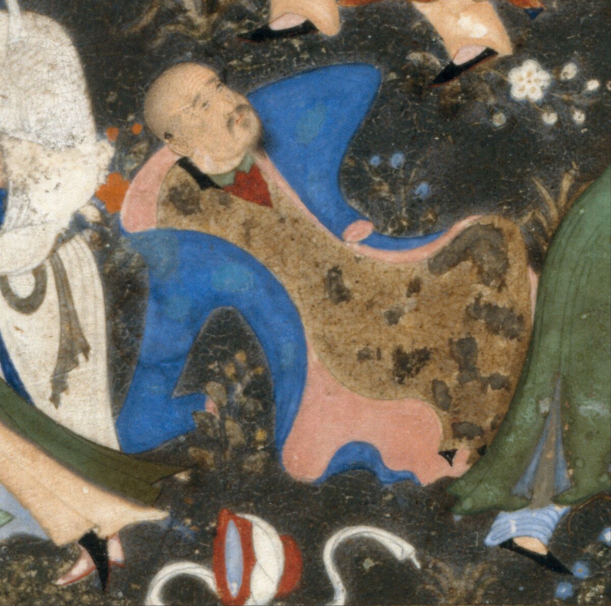 "Dancing Dervishes", Folio from a Divan of Hafiz, Hafiz (Iranian, Shiraz ca. 1325–1390 Shiraz), Opaque watercolor and gold on paper