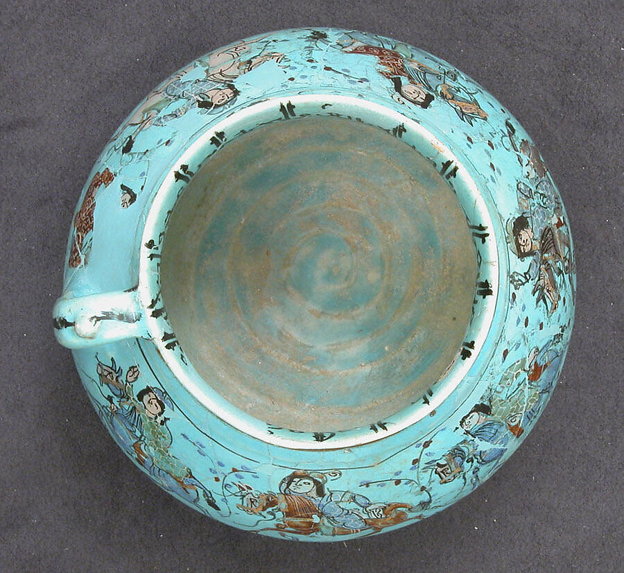 Ewer, Stonepaste; overglaze painted (mina'i)
