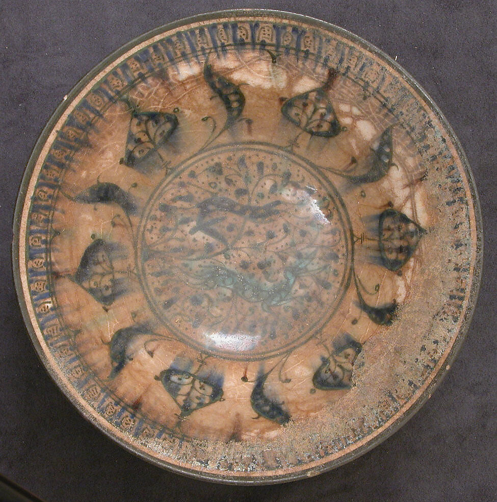 Bowl, Stonepaste; underglaze painted 