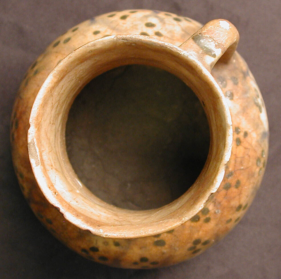 Ewer, Stonepaste; underglaze painted