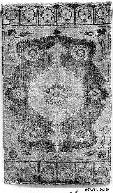 Panel, Silk; brocaded velvet