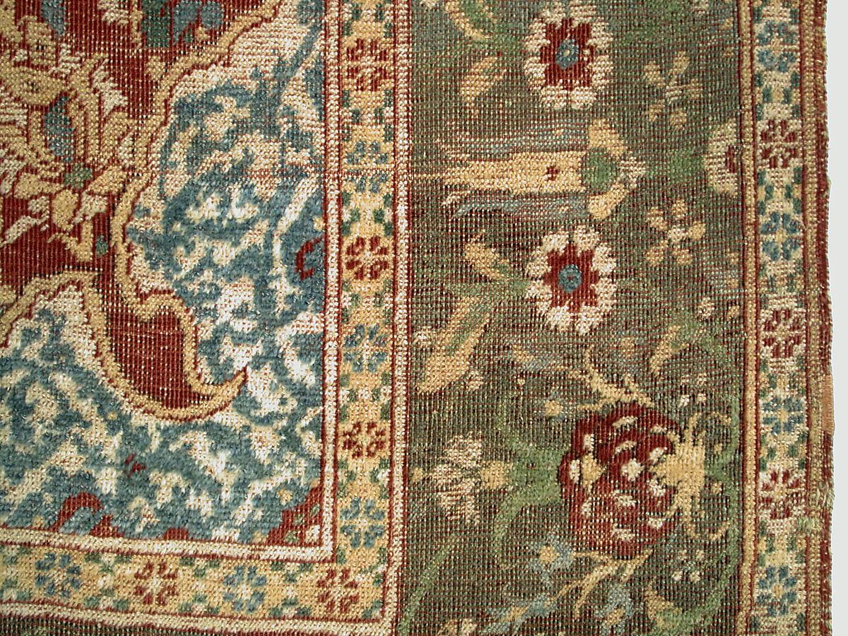 Carpet, Wool (warp, weft and pile); asymmetrically knotted pile