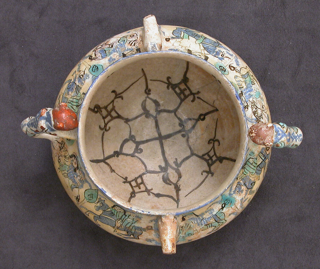 Jar, Stonepaste; polychrome inglaze and overglaze painted (mina'i)