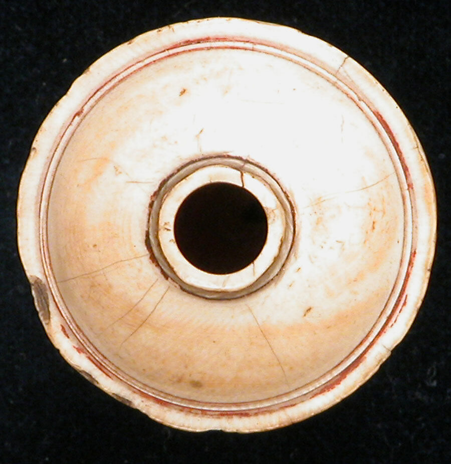 Toilet Vase, Ivory; carved and inlaid with paste