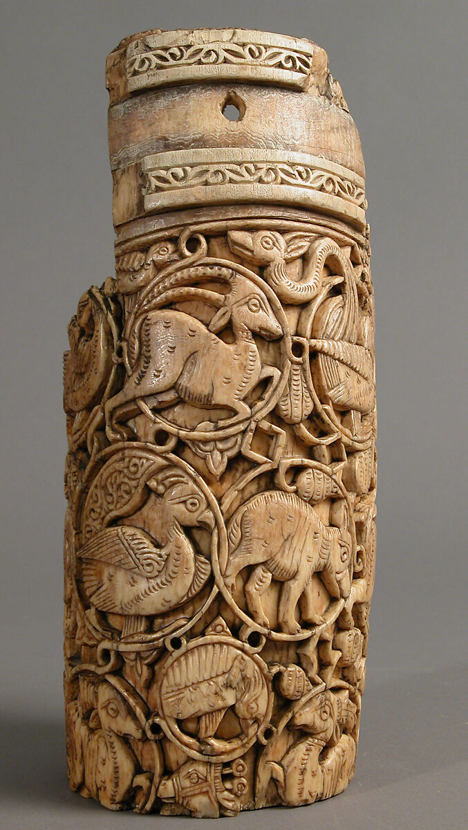 Fragment of an Oliphant, Ivory; carved 