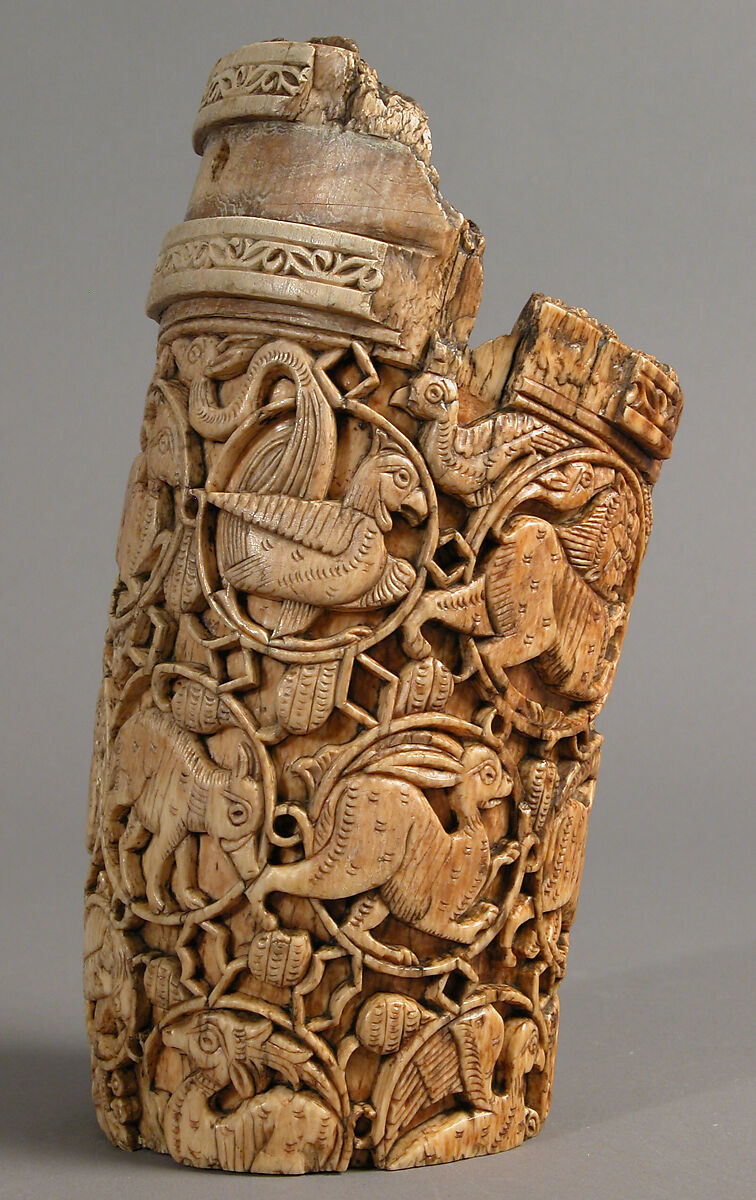 Fragment of an Oliphant, Ivory; carved