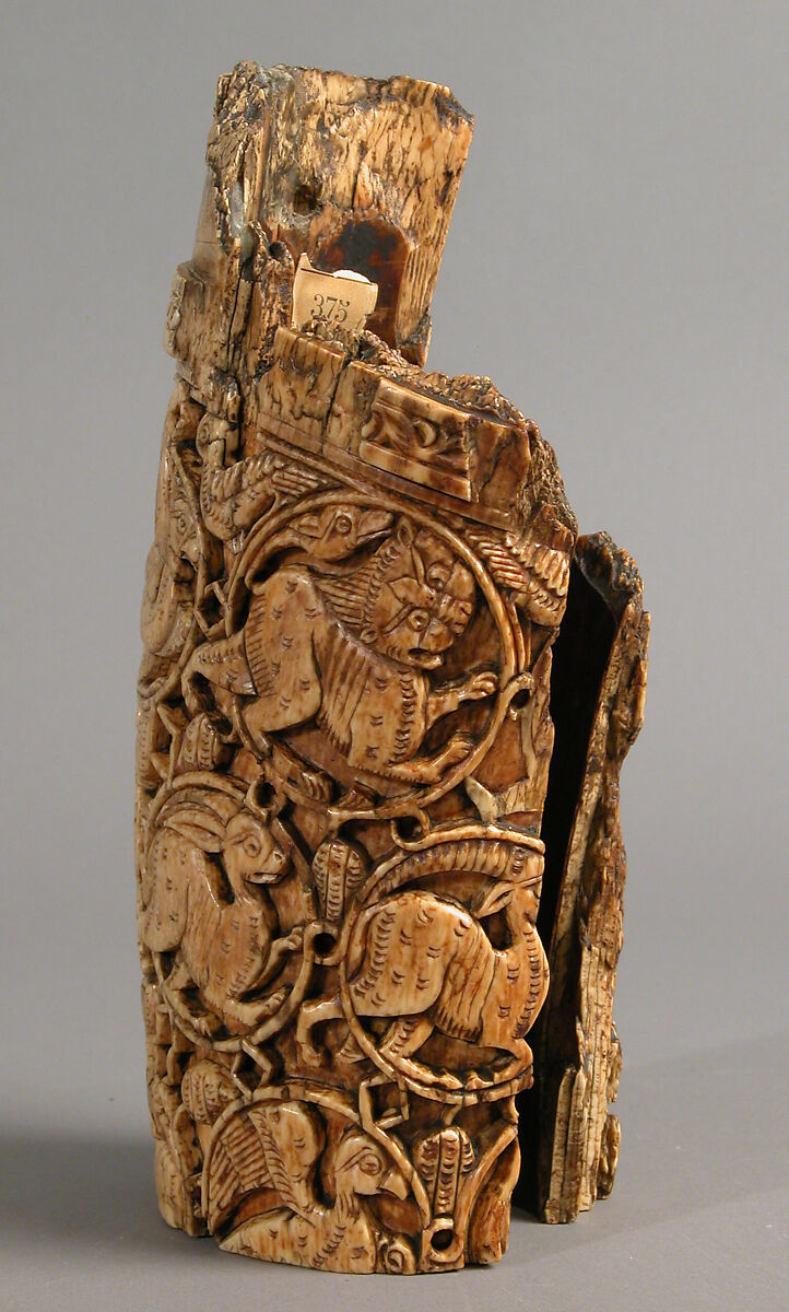Fragment of an Oliphant, Ivory; carved